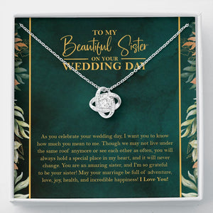 Marriage fill of adventure love knot necklace front