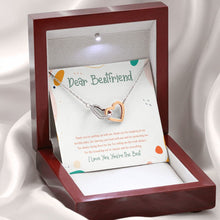 Load image into Gallery viewer, The friendship we shared interlocking heart necklace premium led mahogany wood box
