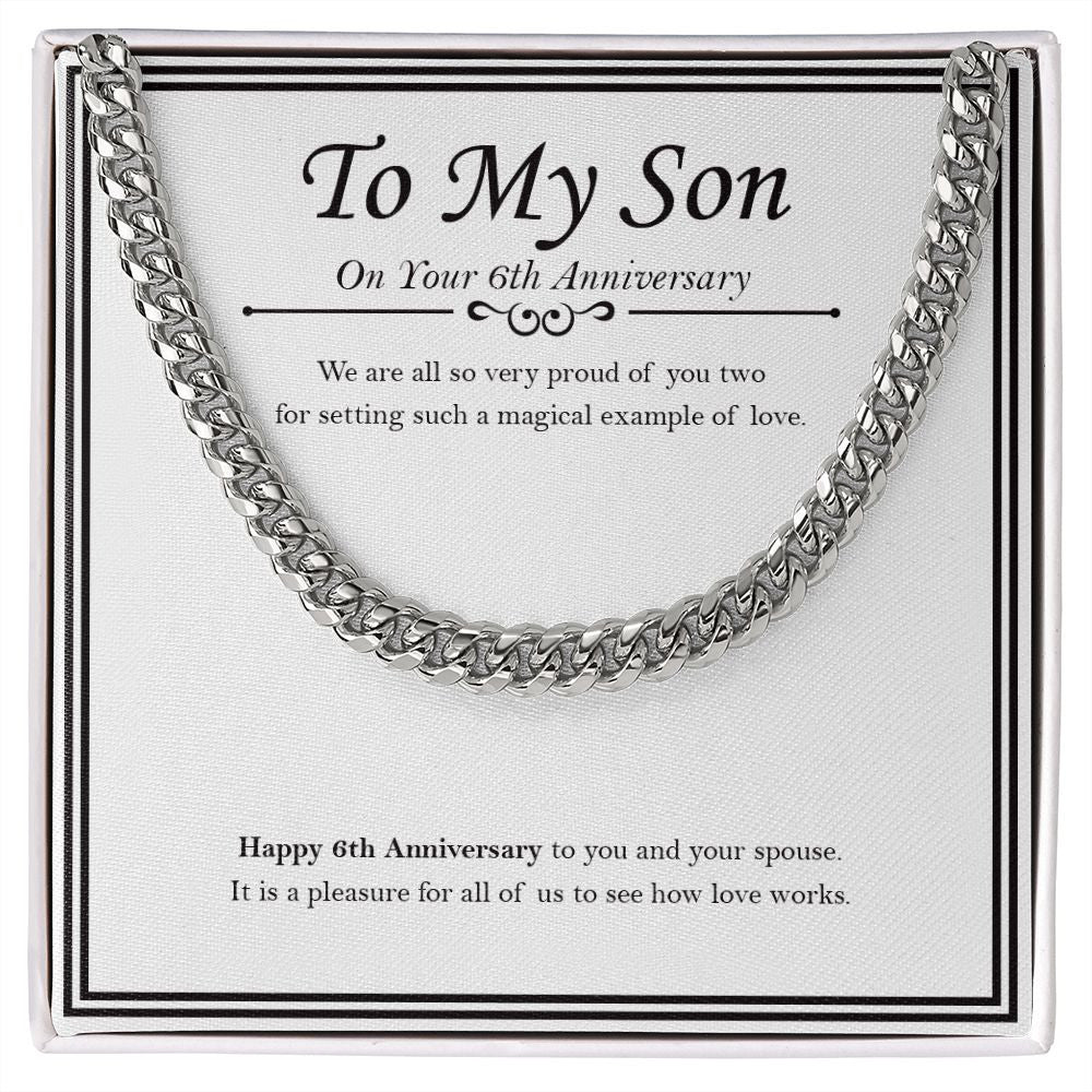 Pleasure To See cuban link chain silver front