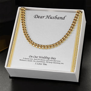 Without A Doubt cuban link chain gold standard box