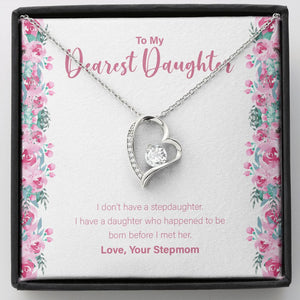Born Before I Met Her forever love silver necklace front