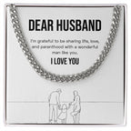 Wonderful Man like You cuban link chain silver front