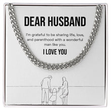 Load image into Gallery viewer, Wonderful Man like You cuban link chain silver front
