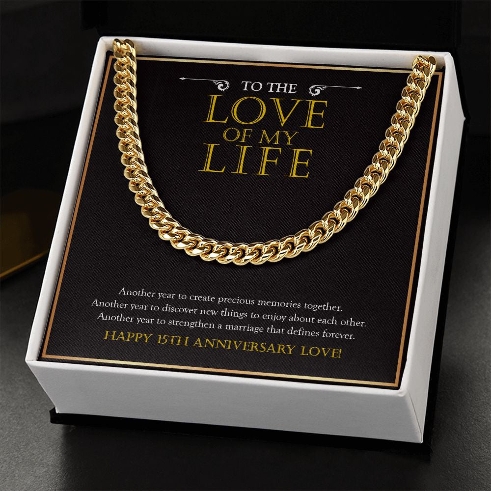 Create Precious Memories cuban link chain gold standard box