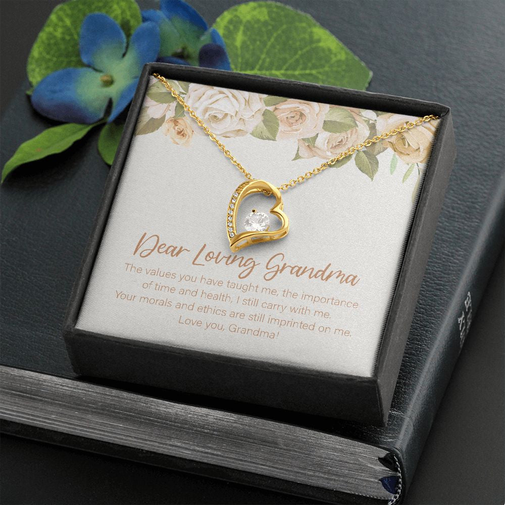 Moral And Ethics forever love gold necklace front