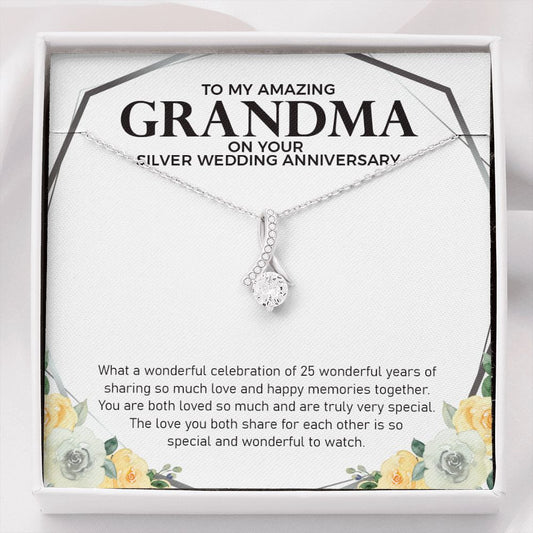 25 Wonderful years alluring beauty necklace front