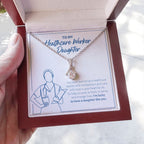 With Compassion And Care alluring beauty necklace luxury led box hand holding
