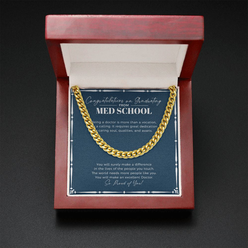 More People Like You cuban link chain gold mahogany box led