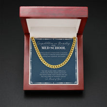 Load image into Gallery viewer, More People Like You cuban link chain gold mahogany box led
