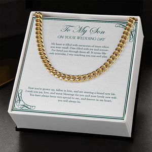 Forever In My Heart cuban link chain gold standard box