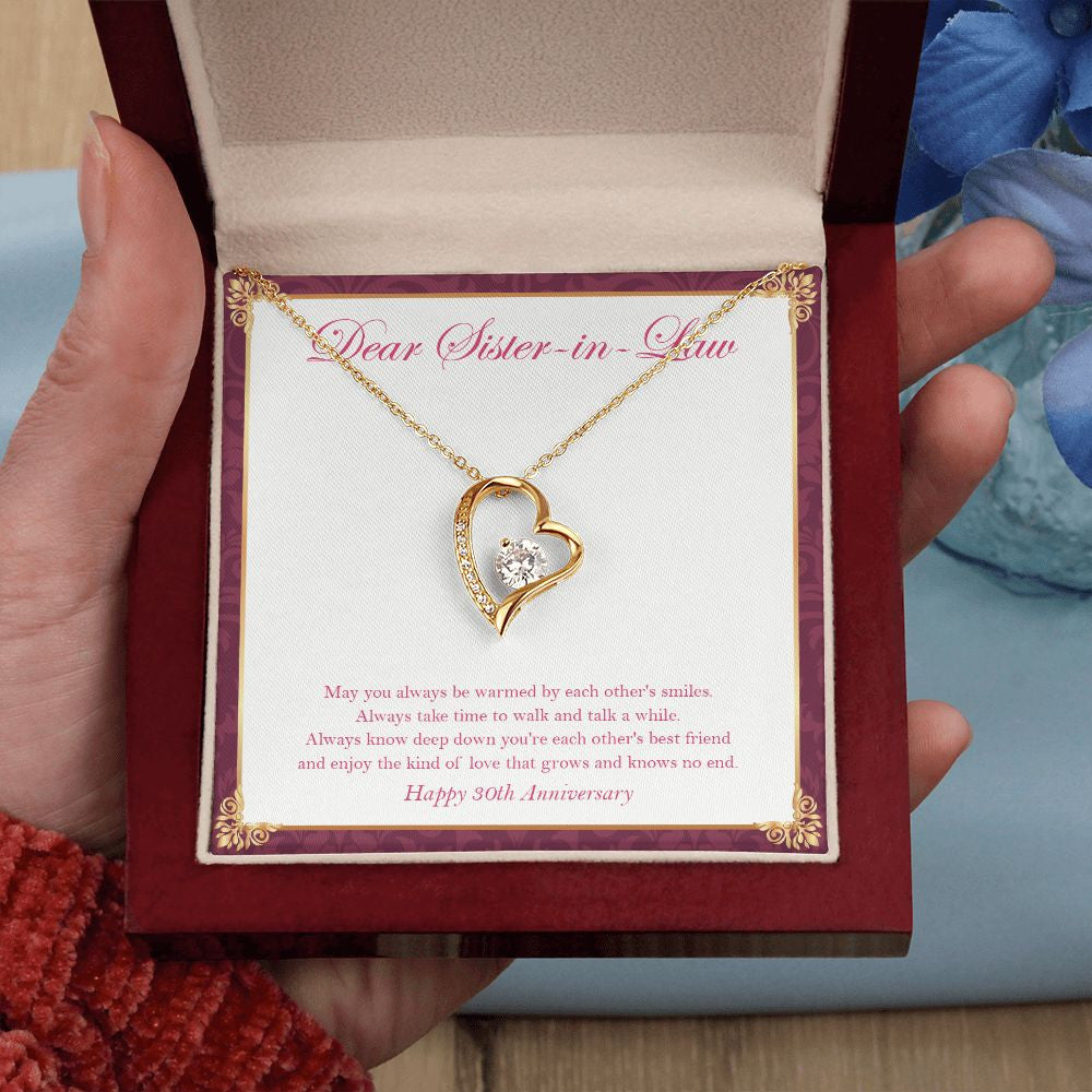 Each Other's Warm Smiles forever love gold pendant led luxury box in hand