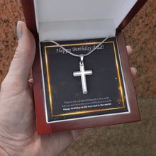 Load image into Gallery viewer, The Best In The World stainless steel cross luxury led box hand holding
