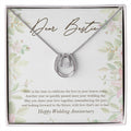 Love That Sets To Last horseshoe necklace front