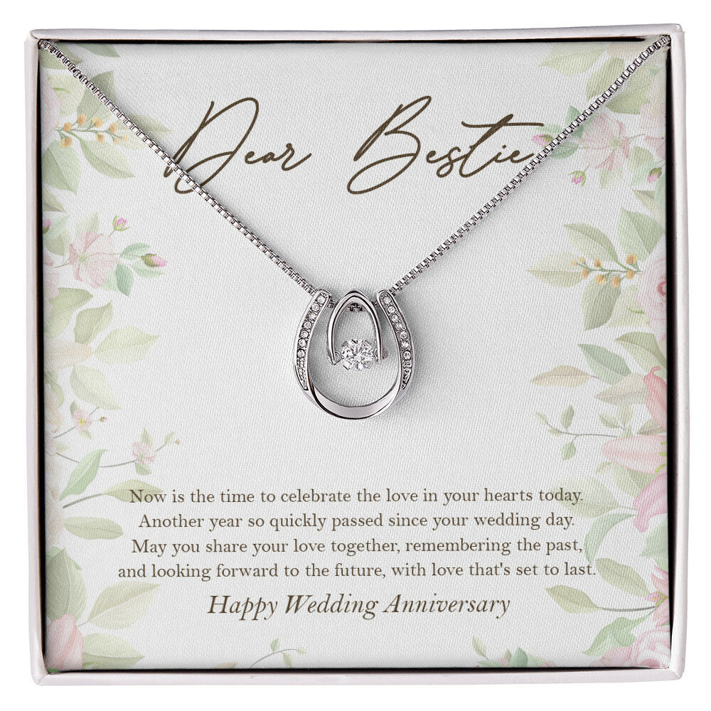 Love That Sets To Last horseshoe necklace front