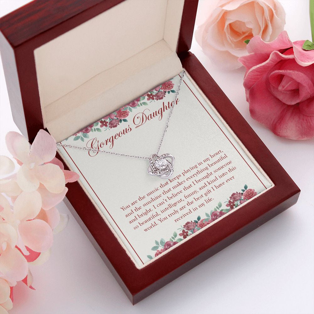 Our Beautiful Sunshine love knot pendant luxury led box red flowers