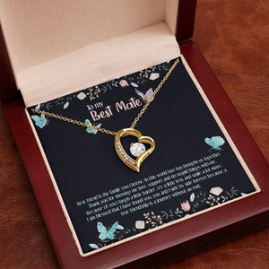 Fate Has Brought Us Together forever love gold pendant premium led mahogany wood box