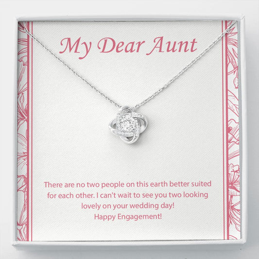 No Two People love knot necklace front