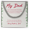 The Most Hard-Working Elf cuban link chain silver front