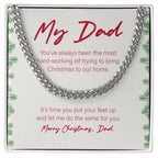 The Most Hard-Working Elf cuban link chain silver front