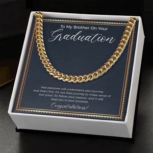Follow Your Passion cuban link chain gold standard box