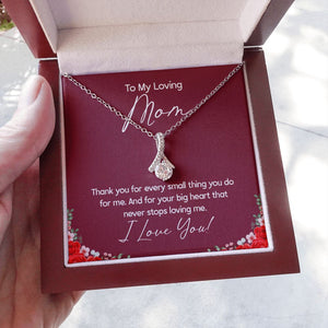 Small Things Big Heart alluring beauty necklace luxury led box hand holding