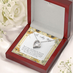 Special You Are forever love silver necklace premium led mahogany wood box