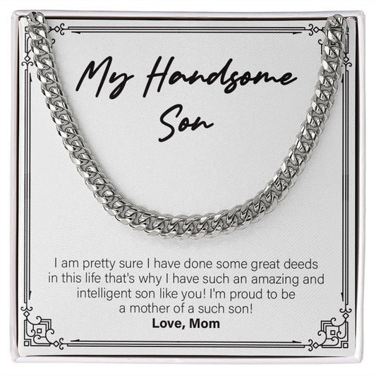 Amazing And Intelligent You cuban link chain silver front