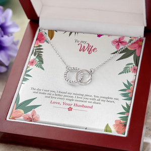 You Complete Me double circle necklace luxury led box close up