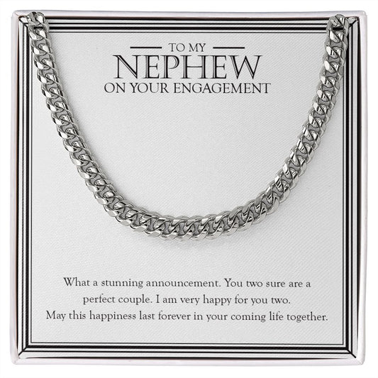 A Perfect Couple cuban link chain silver front