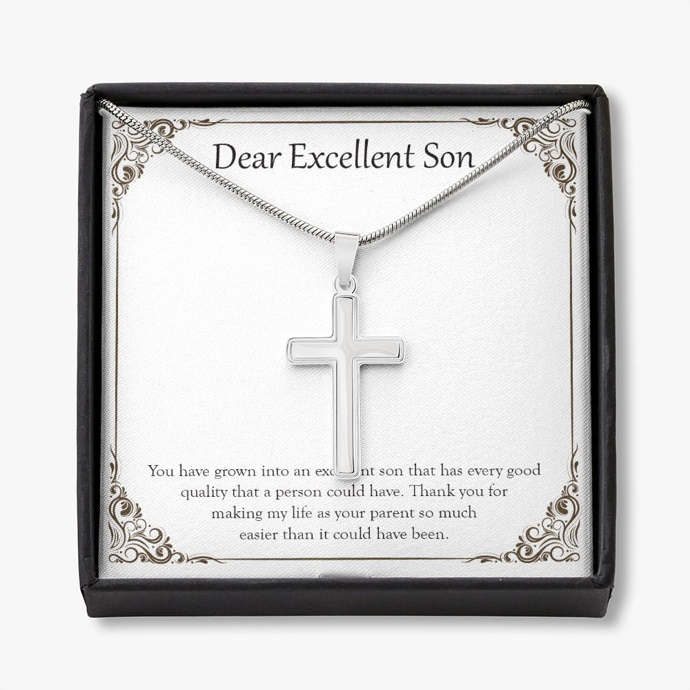 Every Good Quality stainless steel cross necklace front