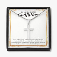 Load image into Gallery viewer, Someone To Hold My Hand stainless steel cross necklace front
