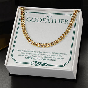 Special Day Of Love cuban link chain gold standard box