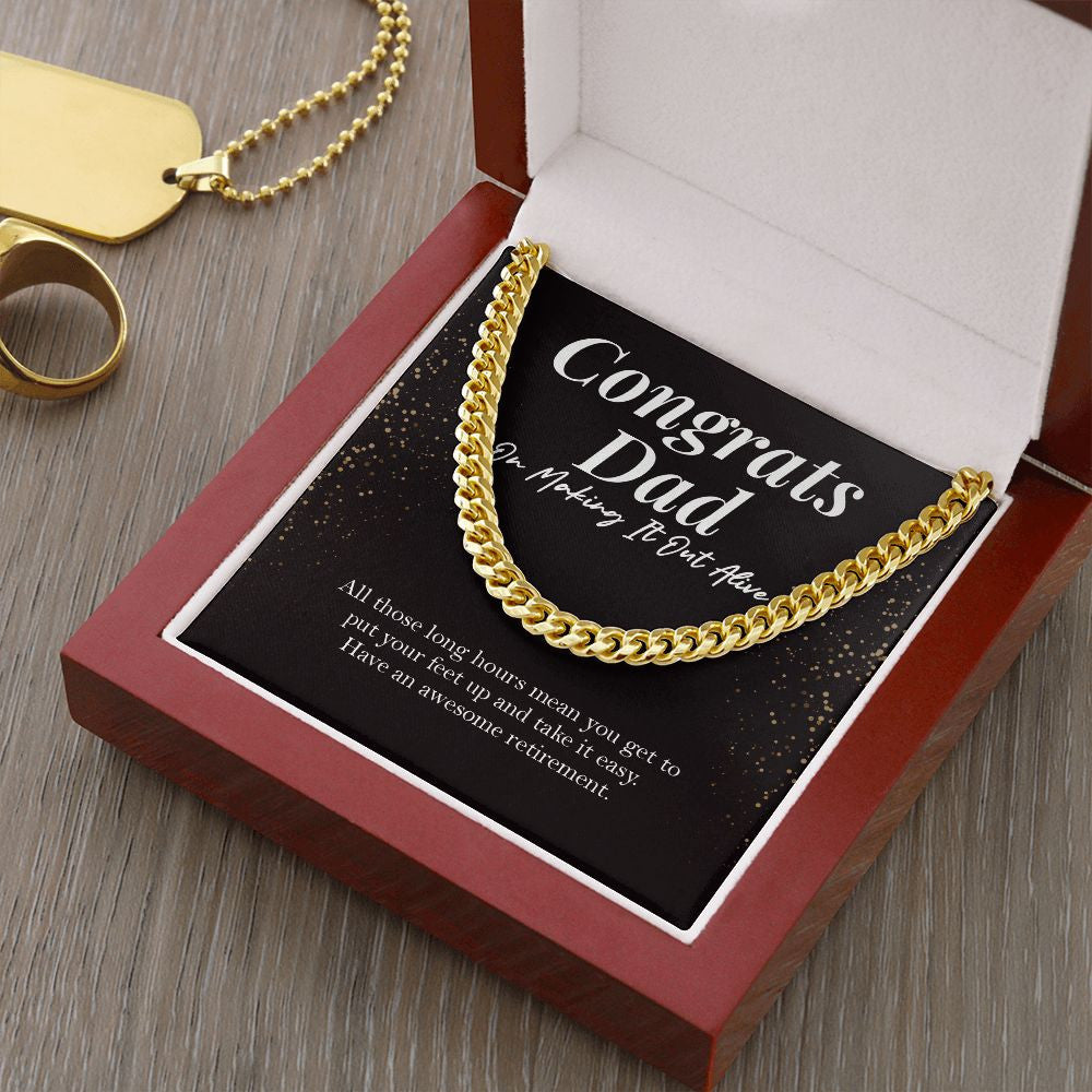 Making It Out Alive cuban link chain gold luxury led box