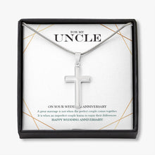 Load image into Gallery viewer, Marriage Of Imperfect Couple stainless steel cross necklace front
