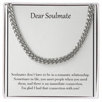Non Romantic Relationship cuban link chain silver front