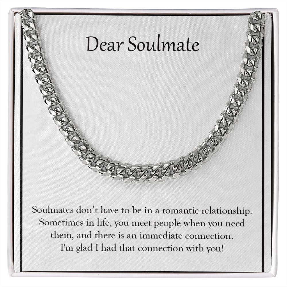 Non Romantic Relationship cuban link chain silver front
