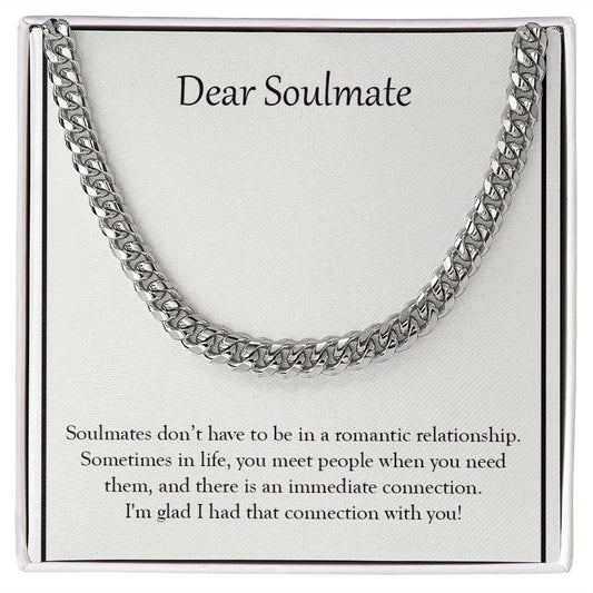 Non Romantic Relationship cuban link chain silver front