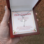 Extremely Blessed stainless steel cross luxury led box hand holding