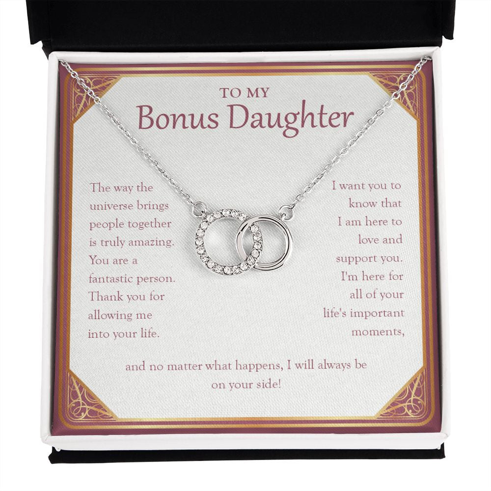 Bring People Together double circle necklace front