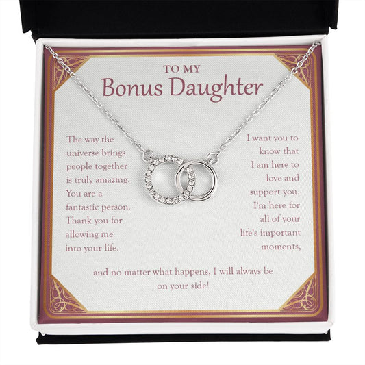 Bring People Together double circle necklace front