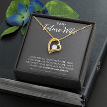 Load image into Gallery viewer, Last Everything forever love gold necklace front

