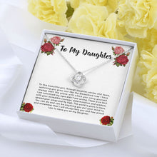 Load image into Gallery viewer, The Blossomed Rose love knot pendant yellow flower
