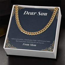 Load image into Gallery viewer, Adored And Cherished cuban link chain gold standard box
