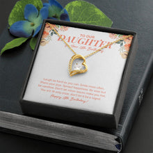 Load image into Gallery viewer, Smile More Often forever love gold necklace front
