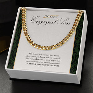 In A World Of Strangers cuban link chain gold standard box