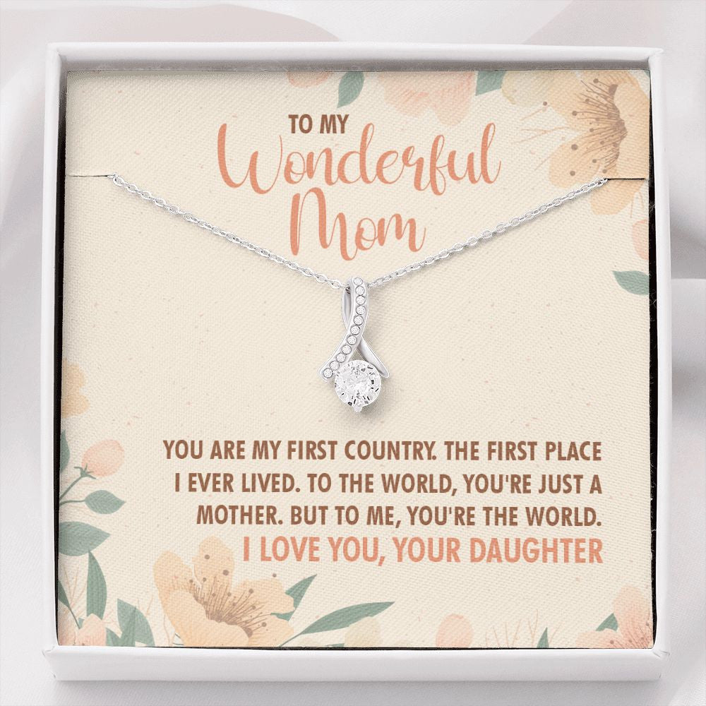 You're the world alluring beauty necklace front