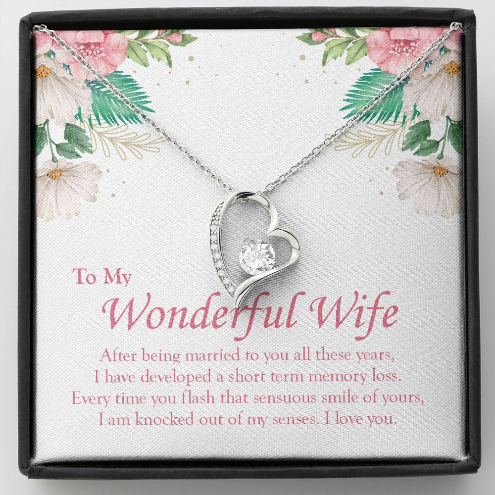 Knocked Out Of My Senses forever love silver necklace front