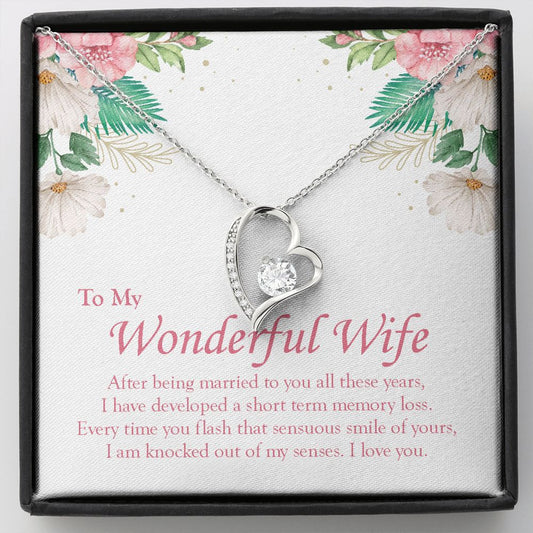Knocked Out Of My Senses forever love silver necklace front