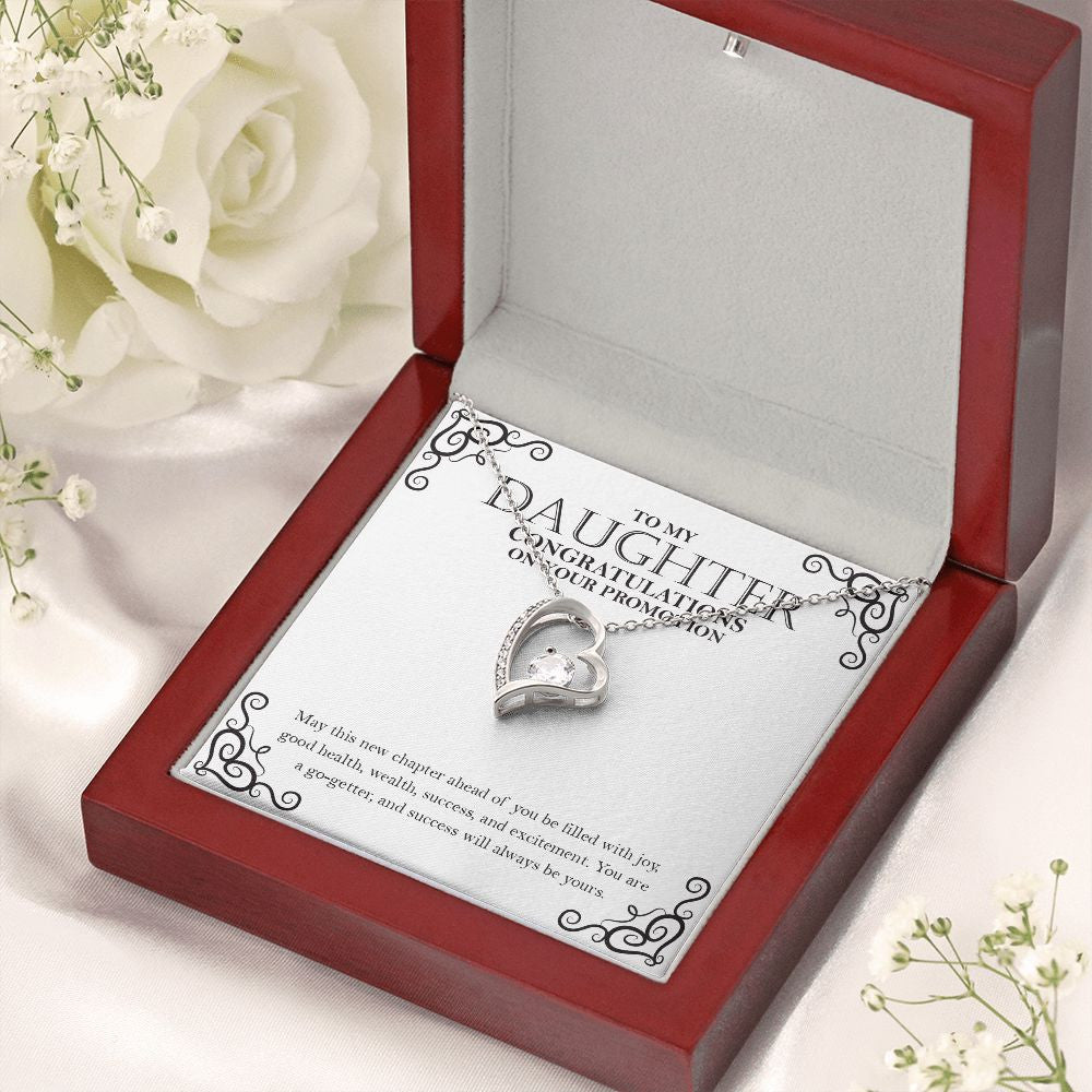 New Chapter Ahead Of You forever love silver necklace premium led mahogany wood box