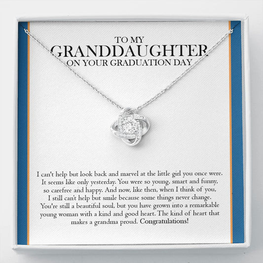 Look Back And Marvel love knot necklace front